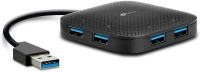 TP-Link UH400 USB Hub,  mini-size, 4 ports, USB 3.0, Built-in USB connector cable 2