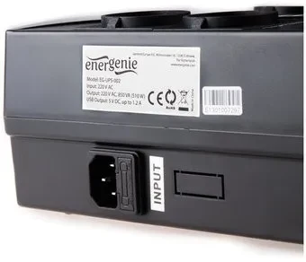 Gembird EnerGenie EG-UPS-001, 650VA / 390W, UPS with AVR, 4x Schuko outlets, LED status indication 5
