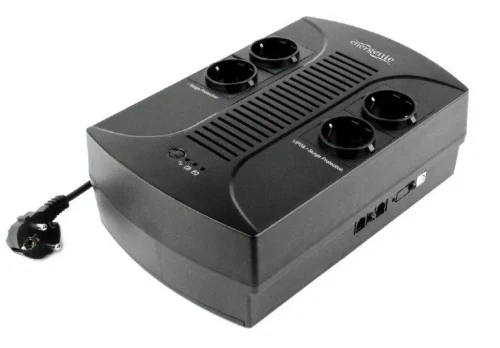 Gembird EnerGenie EG-UPS-001, 650VA / 390W, UPS with AVR, 4x Schuko outlets, LED status indication