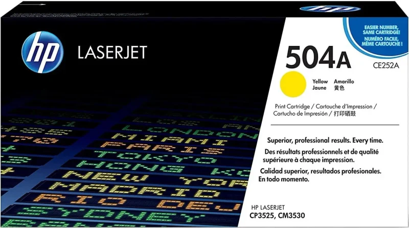 HP 504A (CE252A) Yellow Cartridge for HP LaserJet CP3525, CP3525n, CP3525dn, CP3525x, CM3530, CM3530fs, 7000 p. 2