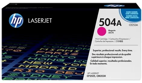 HP 504A (CE253A) Magenta Cartridge for HP LaserJet CP3525, CP3525n, CP3525dn, CP3525x, CM3530, CM3530fs, 7000 p. 2