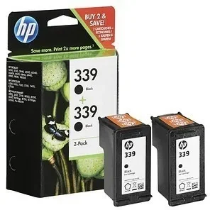 HP 339 (C9504EE) Black Cartridge 2-pack of C8767EE for Photosmart 8450; OfficeJet 7410. 2