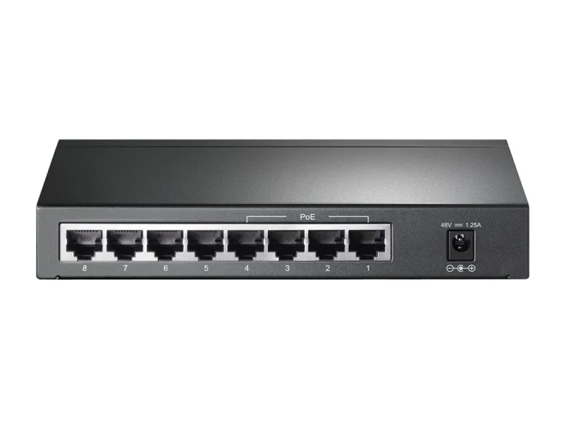 TP-LINK TL-SG1008P, 8-Port Gigabit Desktop PoE Switch, 8 Gigabit RJ45 ports including 4 PoE ports, 53W PoE Power supply, steel case 4