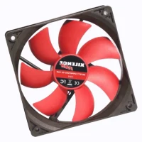 120mm Case Fan - XILENCE XPF120.R.PWM Fan, Performance C, 120x120x25mm FDB Fan, 500 - 1500 ± 10%, max. 28 (dB(A))@12V, 57.9CFM, Operating voltage DC (V)	6 - 13.8, Hydro Bearing, Airflow-optimized rotor blades, 4Pin with PWM,  Black/Red 2