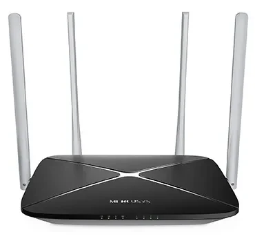 Wireless Router MERCUSYS AC12 / AC1200 Dual Band / Wi-Fi5 / 1WAN+4LAN / 4 external antennas
