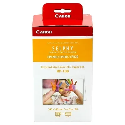Hartie foto Canon  RP-108 (Color Print Paper + Ink Cassette) , 4"x6" (108 sheets)