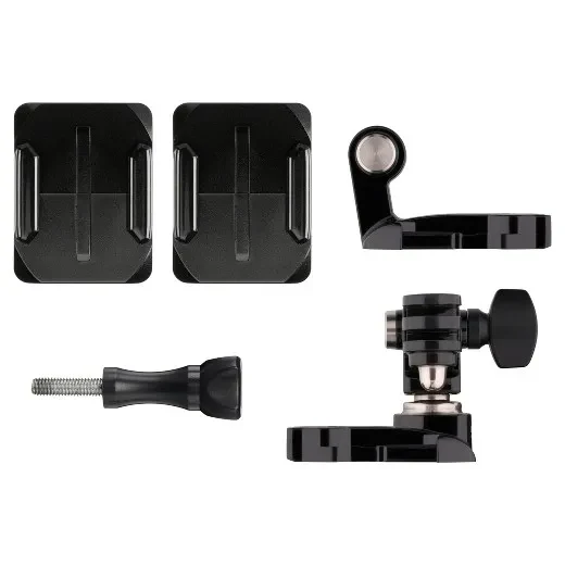 GoPro Helmet Front + Side Mount -to attach GoPro to the front or side of helmets, compatible with HERO7 Black, HERO6 Black, HERO5 Black, HERO5 Session, HERO Session, HERO4 Black, HERO4 Silver 2