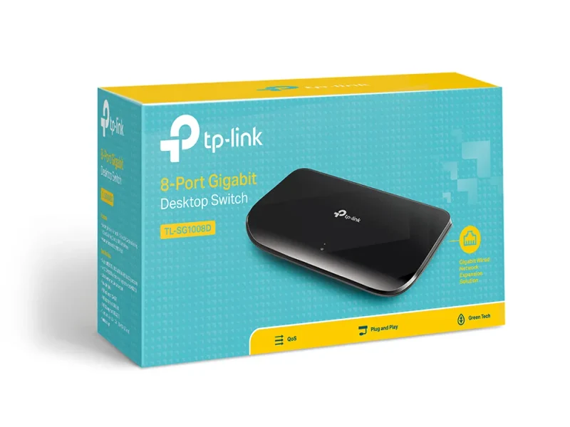 TP-LINK TL-SG1008D  8-port Gigabit Switch, 8 10/100/1000M RJ45 ports, plastic case 4