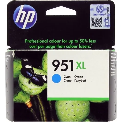 HP 951XL (CN046AE) Cyan Ink Cartridge, for OfficeJet PRO 8100 ePrinter , Pro 8600 Plus e-All-in-One , Pro 8600A (A911a) e-All-in-One , Pro 276dw , Pro 251dw, 1500 pages