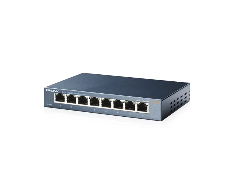 TP-LINK TL-SG108  8-port Gigabit Switch, 8 10/100/1000M RJ45 ports, steel case, QoS, IGMP Snooping 4