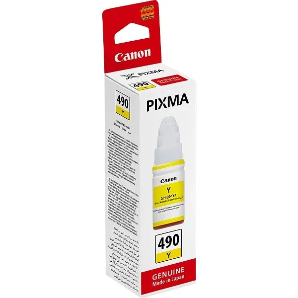 Ink Bottle Canon GI-490 Y (0666C001), yellow, 70ml for G1400/1410/G2410/G2411/G2415/G3410/G3411/G3415/G4411, 7000 p. 2