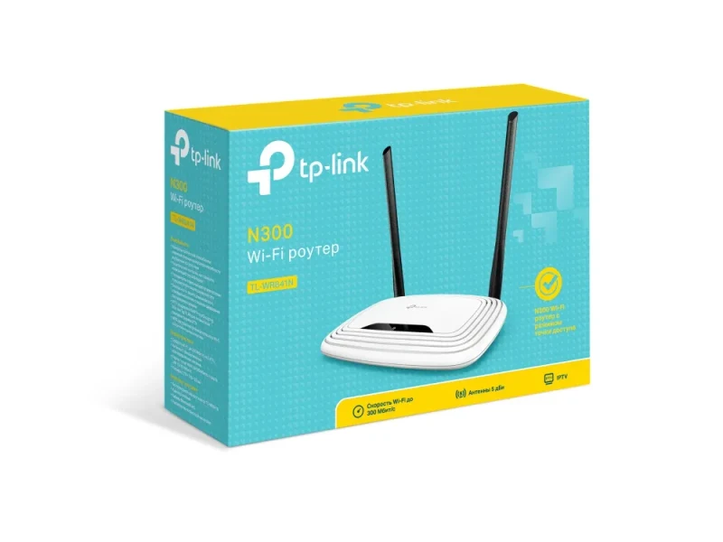 Wireless Router TP-LINK TL-WR841N / N300 / Wi-Fi4 / 1 WAN + 4 LAN / 2 fixed antennas 4