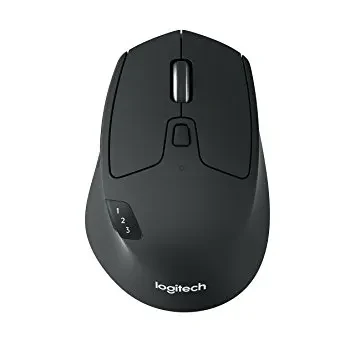 Logitech Wireless Mouse M720 Triathlon, Black, Optical Mouse, Multi-device, Hyper-fast scrolling, Switching seamlessly between 3 computers, Bluetooth Smart and 2.4GHz wireless connection, Black/White, Retail