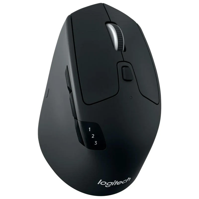 Logitech Wireless Mouse M720 Triathlon, Black, Optical Mouse, Multi-device, Hyper-fast scrolling, Switching seamlessly between 3 computers, Bluetooth Smart and 2.4GHz wireless connection, Black/White, Retail 2