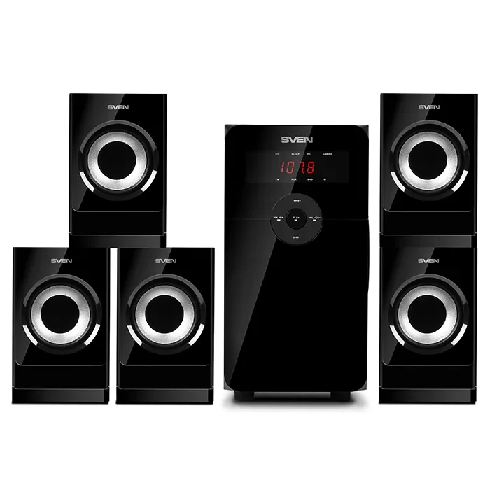 Boxe 5.1 SVEN HT-201/ 80W RMS / Bluetooth / FM-tune / USB Flash / SD card / Black 2