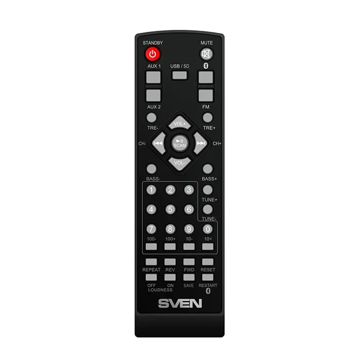 Boxe 2.0 SVEN MC-10 / 50W RMS, Bluetooth / FM / USB / SD card / Black 8