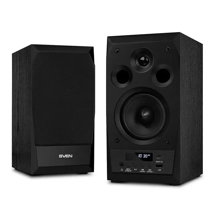 Boxe 2.0 SVEN MC-10 / 50W RMS, Bluetooth / FM / USB / SD card / Black 2