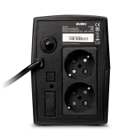 SVEN Pro 800, Line-interactive UPS with AVR, 800VA /480W, 2x Schuko outlets, 1x9AH, AVR: 165-275V, Cold start function, Black 3