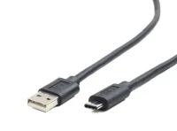 Cable USB2.0/Type-C - 1.8m - Cablexpert CCP-USB2-AMCM-6, 1.8 m, USB 2.0 A-plug to type-C plug, Black