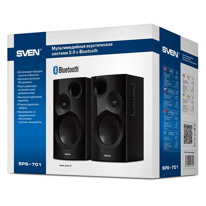 Boxe 2.0 SVEN SPS-701 / 40W RMS / Bluetooth / Black 3