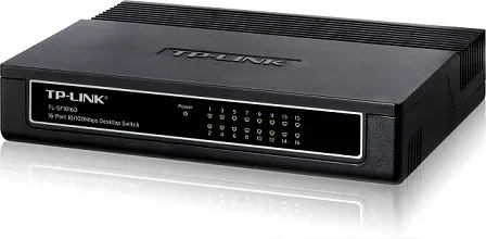 TP-LINK TL-SF1016D  16-port Desktop Switch, 16 10/100M RJ45 ports, Plastic case
