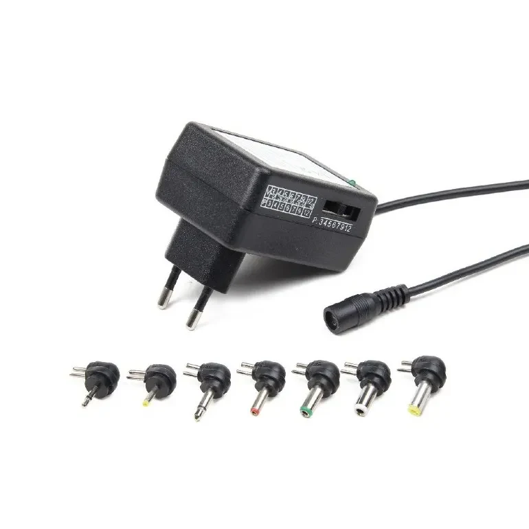 AC-DC adapter  Gembird EG-MC-009, 24 W, Universal AC powered DC adapter with manual voltage selection,  7 DC power connectors 3