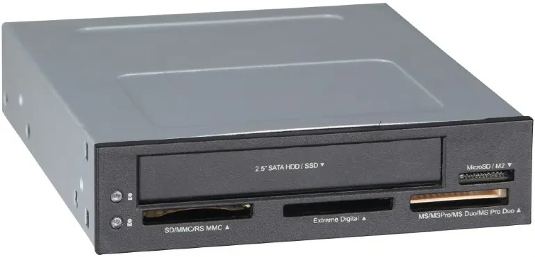 Card Reader Gembird FDI2-ALLIN1-03, Internal USB card reader/writer with SATA port, black 2