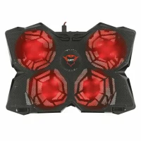 Trust Gaming GXT 278 Yozu, 17.4” Gaming laptop cooling stand with 4 speed-adjustable, illuminated fans and robust housing, Black