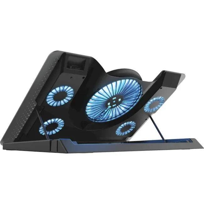 Trust Gaming GXT 1125 Quno, 17.4” Premium LED-illuminated gaming laptop cooling stand with 5 fans, Black 3