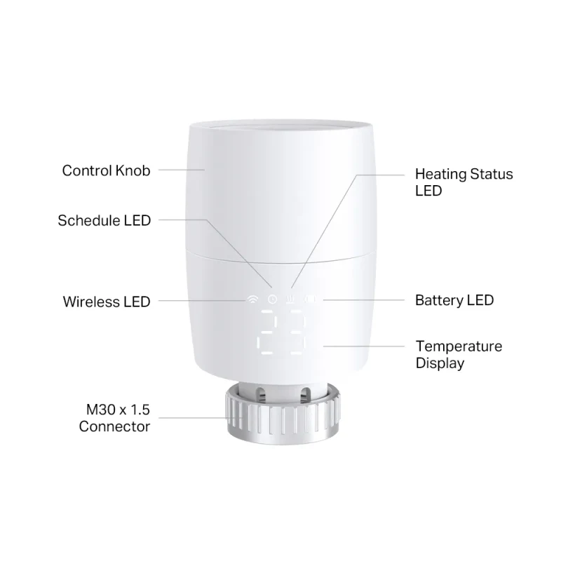 Supapa termostatica inteligenta pentru calorifer TP-LINK Kasa KE100, White 2