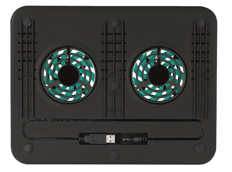 Trust  Cyclone, Notebook Cooling Pad up to 16”, 2 silent cooling fans, 8 step height-adjustable, Black 3