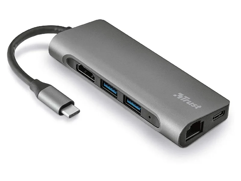 Adaptor Multiport Trust Dalyx/ USB-C/ 1xUSB-C/ 2xUSB-A/ HDMI/ RJ45/ SD/ microSD 2