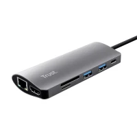 Adaptor Multiport Trust Dalyx/ USB-C/ 1xUSB-C/ 2xUSB-A/ HDMI/ RJ45/ SD/ microSD 3