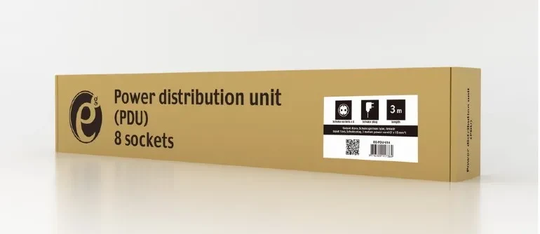 Gembird EG-PDU-014, Power distribution unit (PDU), 8 Schuko sockets, 1U, 16A, 3 m cable 4