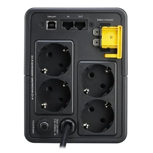 APC Back-UPS BX750MI-GR, 750VA/410W, AVR, 4 x CEE 7/7 Schuko (all 4 Battery Backup + Surge Protected), LED indicators 4