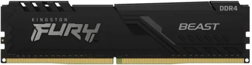 16GB DDR4-3200  Kingston FURY® Beast DDR4, PC25600, CL16, 1.35V, Auto-overclocking, Asymmetric BLACK low-profile heat spreader, Intel XMP Ready  (Extreme Memory Profiles)