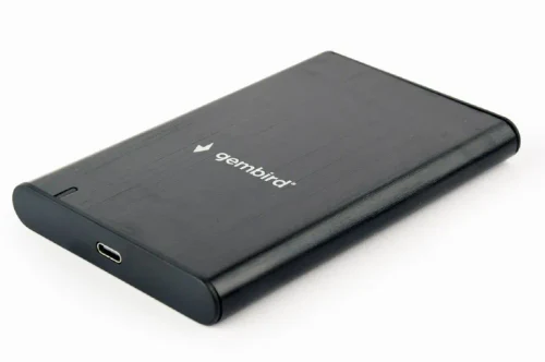 Gembird EE2-U3S-6, USB 3.1 2.5'' enclosure with USB Type-C port, brushed aluminum, Black