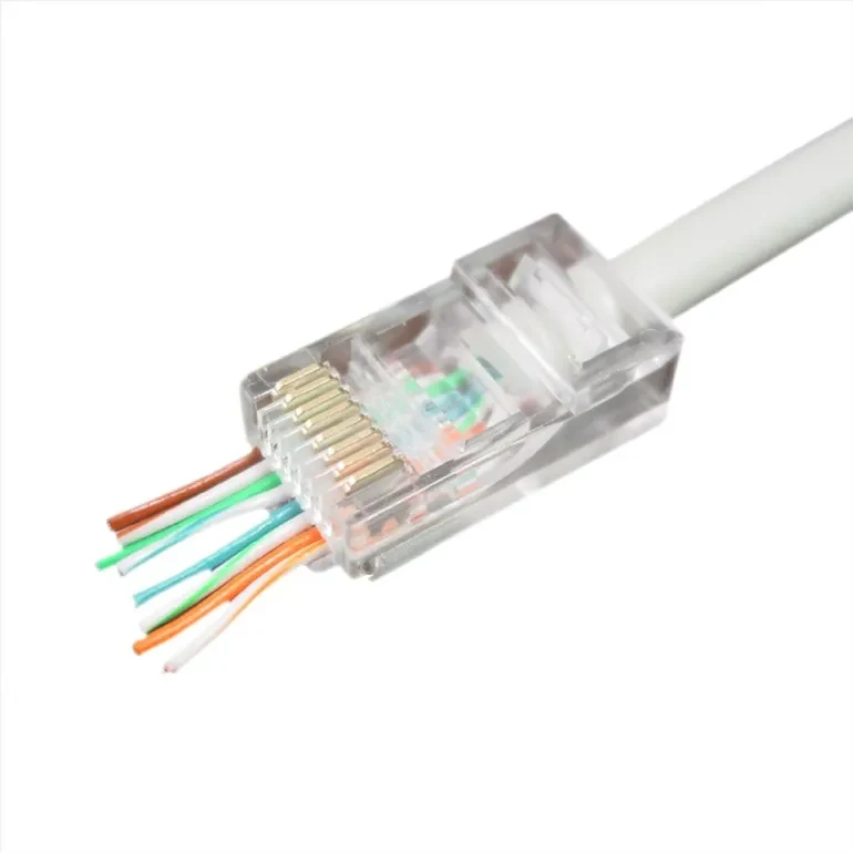RJ45 Modular Plug LC-PTU-01/50, Universal pass-through modular UTP plug 8P8C, 50 pcs/bag 2