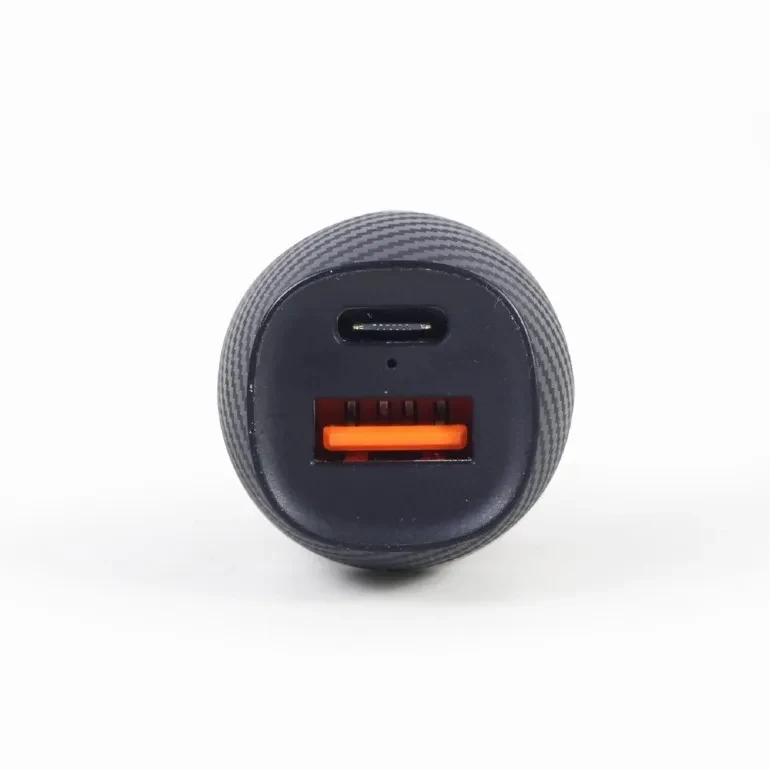 USB Car Charger - TA-U2QC3-CAR-02, 2-port USB car fast charger, Type-C PD, 18 W, black 2