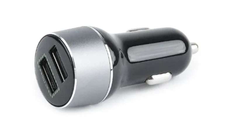 USB Car Charger - Gembird TA-U2QC3-CAR-01,2-port USB car fast charger, QC3.0, 36 W, black 2