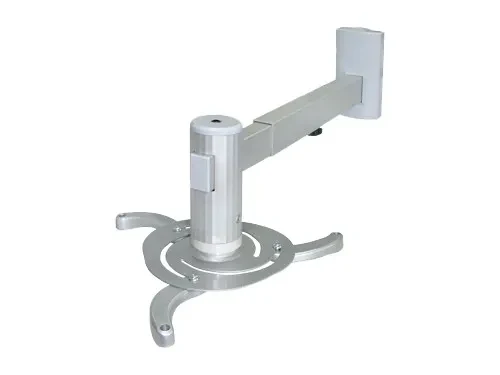 Sunne PRO05 Wall Projector Bracket, Wall to Projector 480-660mm, Tilt -15°~+15°, Swivel 360°, max 10kg, universal mounting pattern, Silver