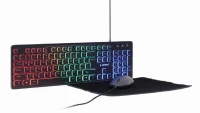 Gembird KBS-UML-01, 3-in-1 backlight desktop set, US layout, Black 3