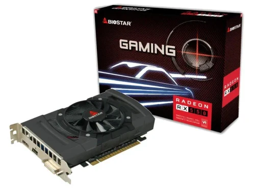 BIOSTAR Gaming Radeon™ RX 550  /  4GB GDDR5 128Bit 1183/6000Mhz, 512SP, 1xDVI-D, 1xHDMI, 1xDP, Single Fan, Radeon Freesync Technology, AMD XConnect and HDR Ready, DX12&Vulcan, Retail (VA5505RF41)