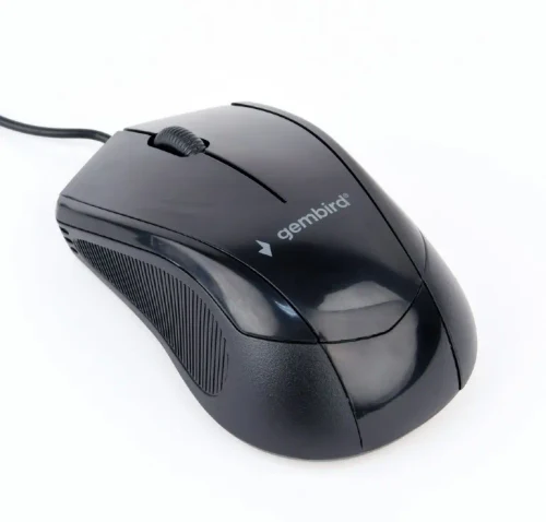 Gembird MUS-3B-02, Optical Mouse, 3-button, 1000dpi, USB, 1.35m cable, Black