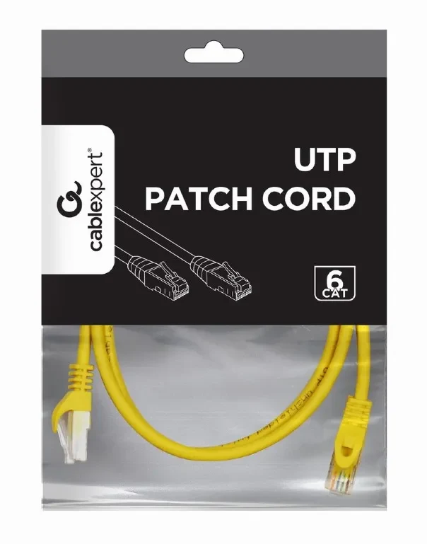 UTP Cat6 Patch cord, 0.5 m, Yellow 2