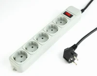 Gembird Surge Protector SPG3-B-10C, 5 Sockets, 3m, up to 250V AC, 16 A, safety class IP20, Grey 2