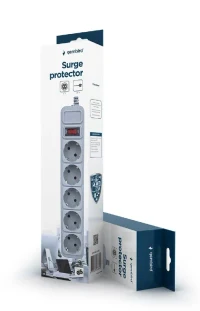 Gembird Surge Protector SPG3-B-10C, 5 Sockets, 3m, up to 250V AC, 16 A, safety class IP20, Grey 3