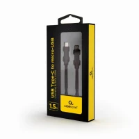 Cable Type-C to micro-USB - 1.5 m - Cablexpert CC-USB2-CMMBM-1.5M, USB Type-C to micro-USB charging & data cable, 1.5 m, Black 2