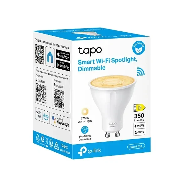 Bec LED Wi-Fi Smart TP-LINK Tapo L610 / GU10 / 2700 K 2