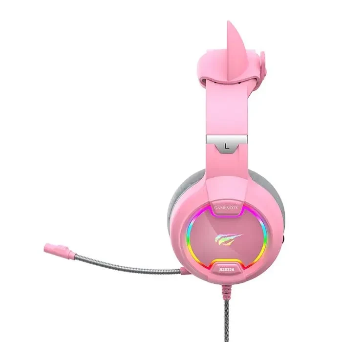 Gaming Headsets Havit H2233d, Wired Analog, Pink 2